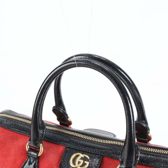 Gucci Ophidia GG 524532 Leather Handbag Mini Boston Sherry Line Red Brand Wom... - Picture 2 of 9